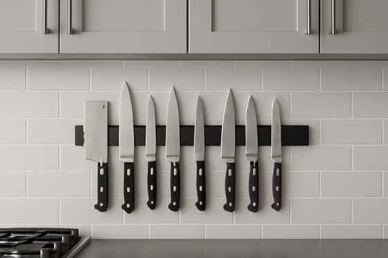 Install Magnetic Knife Strips illustration