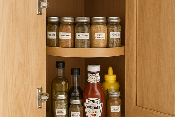 Utilize Corner Cabinets with Lazy Susans illustration