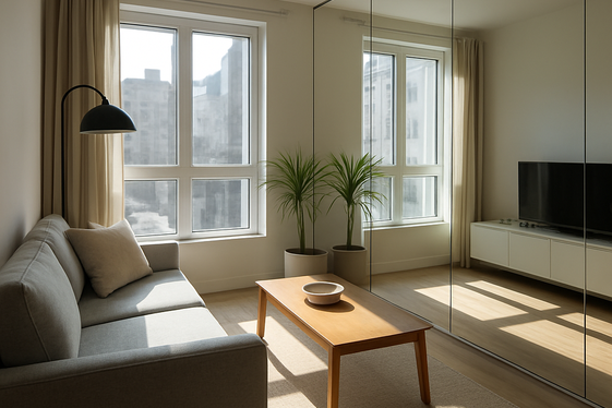 Mirrored Walls to Amplify Natural Light illustration