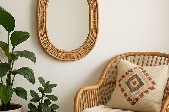Woven Frame Mirrors to Bring Warmth illustration