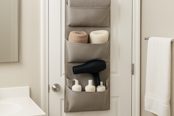 Utilize Over-the-Door Storage Solutions illustration