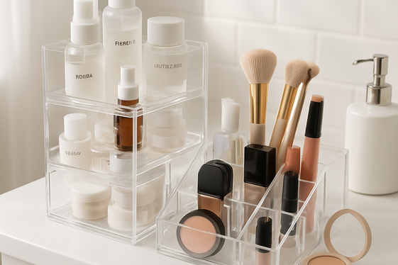 Add Clear Acrylic Organizers for Visibility illustration