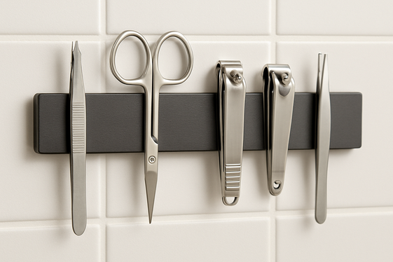 Install Magnetic Strips for Metal Tools illustration