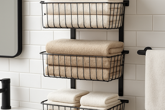 Anchor Wall-Mounted Baskets for Towels illustration