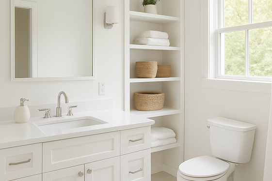 Declutter for a Cleaner, Bigger Bathroom Feel illustration