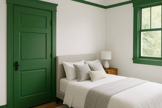 Choosing Green Bedroom Doors and Trims illustration