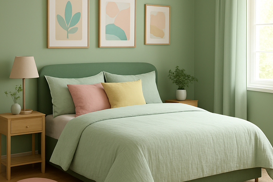 Mixing Green and Pastel Colors for Balance illustration