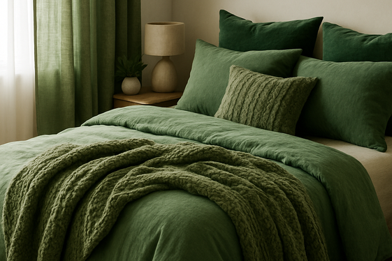 Adding Green Textiles for Texture and Warmth illustration
