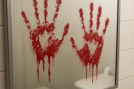 Zombie Bite Handprint Stickers illustration