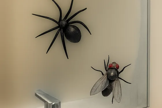 Spider and Fly 3D Stickers illustration