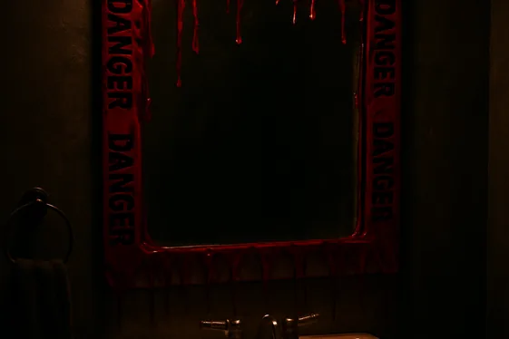 Dripping Blood Tape Borders illustration