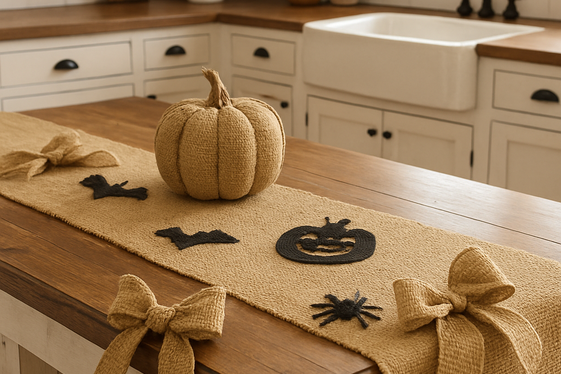 Use Burlap Ribbons and Table Runners illustration