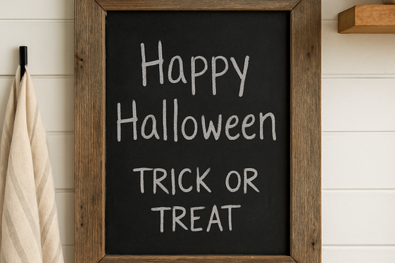 Create a Rustic Halloween Message Board illustration