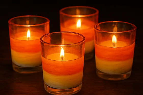 DIY Candy Corn Votives illustration