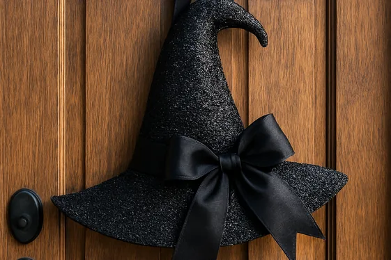 DIY Witch Hat Door Hanger illustration