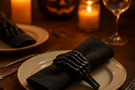 Skeleton Hand Napkin Rings illustration