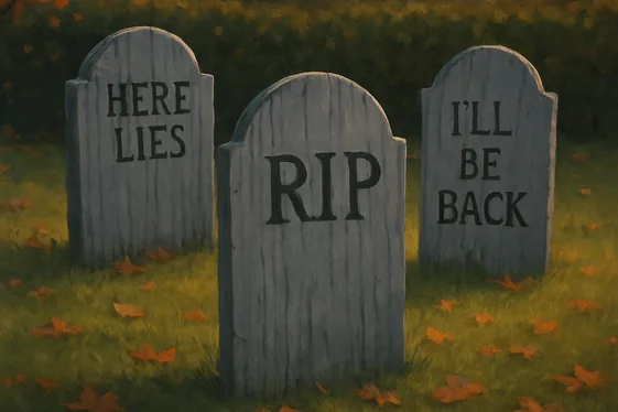 Terrifying Tombstone Yard Signs illustration