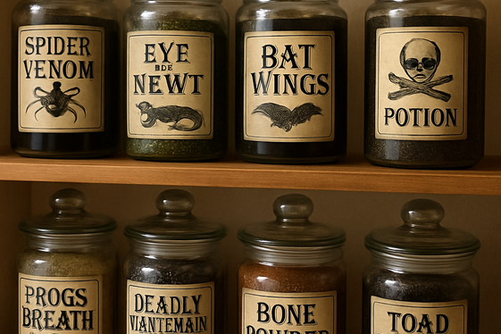 Creepy Jar Labels for Pantry Storage illustration
