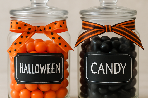 Candy Jar Decor with a Halloween Twist illustration