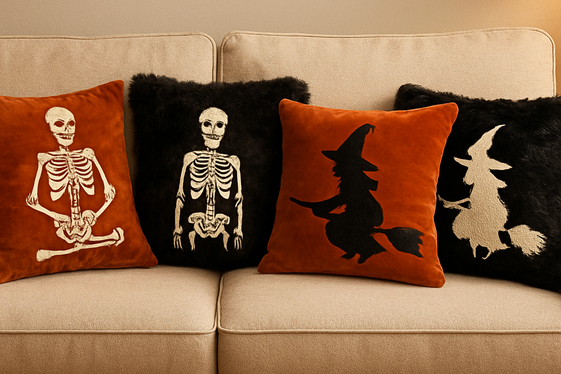 Unique Halloween Throw Pillows illustration