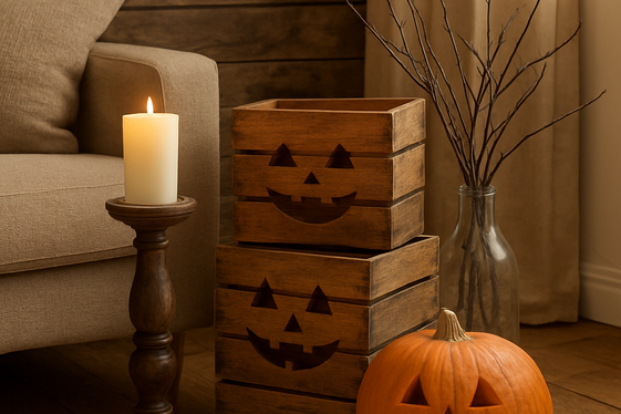 Rustic Halloween Touches with Natural Materials illustration