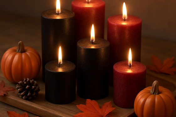 Cozy Candles with a Spooky Edge illustration