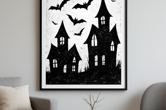 Spooky yet Chic Wall Art Ideas illustration