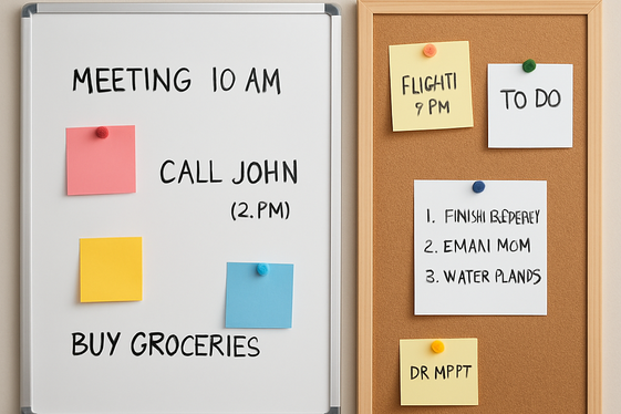 Introduce a Whiteboard or Corkboard for Ideas illustration