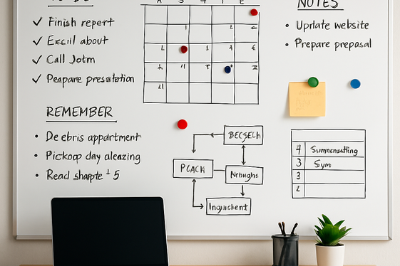 Set Up a Whiteboard or Pinboard Wall illustration