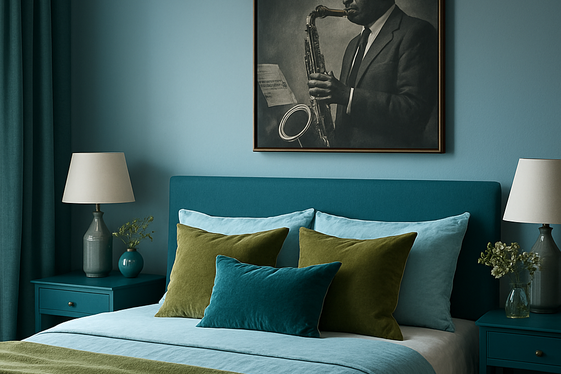 Incorporate Blue and Green Hues for Calmness illustration