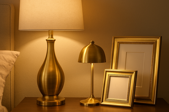 Add Brass and Gold Metallic Accents illustration