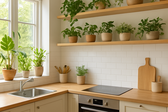 Go Green with Indoor Kitchen Plants illustration