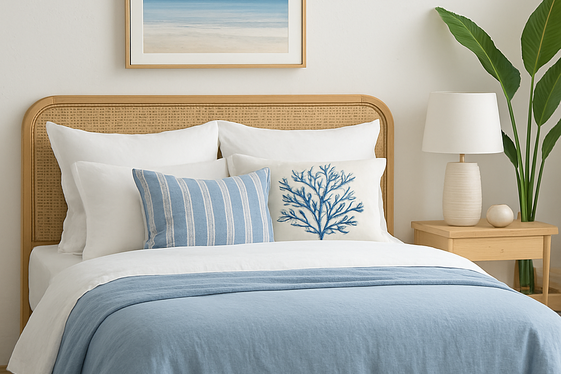 Coastal-Inspired Bedding and Linens illustration