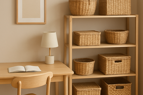 Organize with Stylish Baskets and Boxes illustration