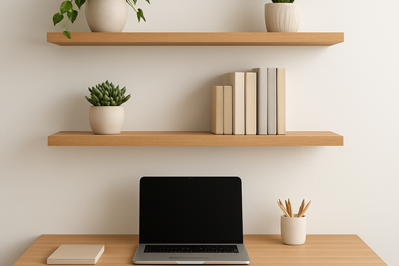 Install Floating Shelves for a Clean Look illustration