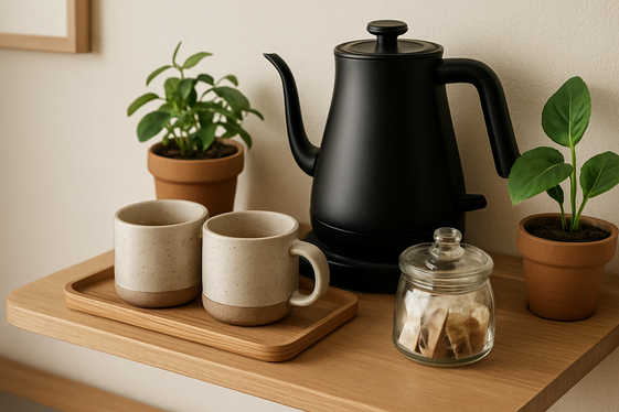 Set Up a Small Coffee or Tea Station illustration