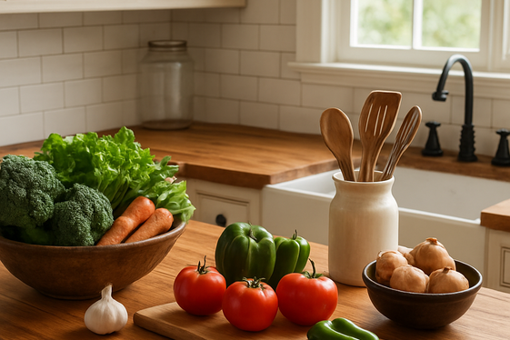 Introduce a Butcher Block Countertop illustration