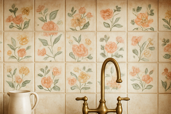 Feature Hand-Painted Tiles or Backsplash illustration