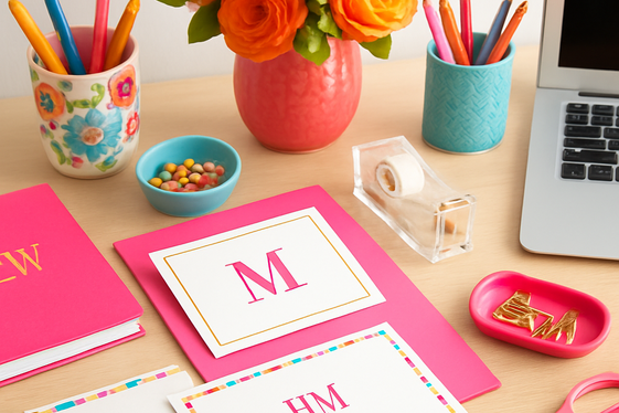 Personalized Stationery and Desk Accessories illustration