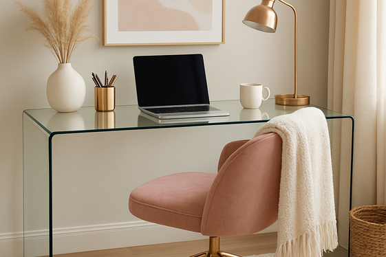 Glass Desk Options for a Sleek, Feminine Look illustration