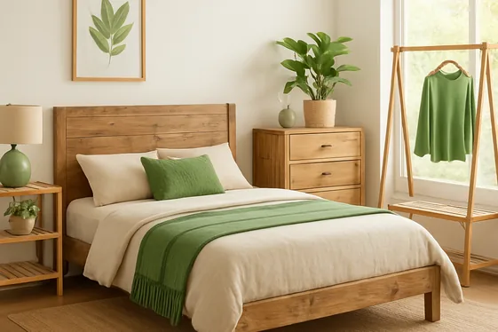 Eco-Friendly Green Materials and Furniture illustration