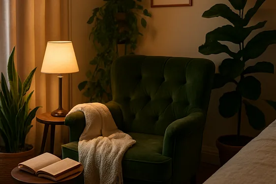 Creating a Green Reading Nook illustration