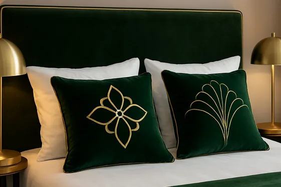 Combining Green Shades with Metallic Accents illustration