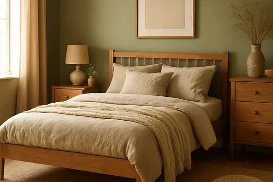 Mixing Green with Warm Wood Tones illustration