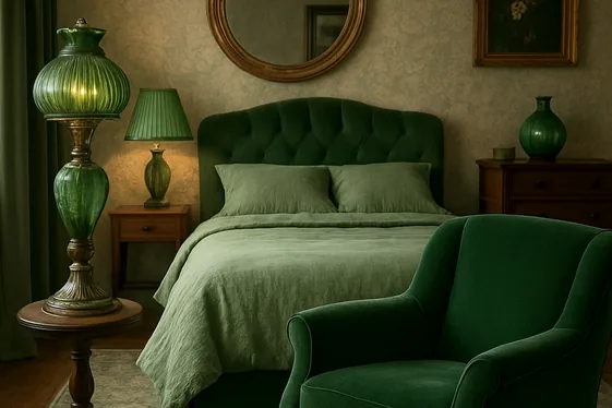 Vintage Green Decor for Timeless Charm illustration