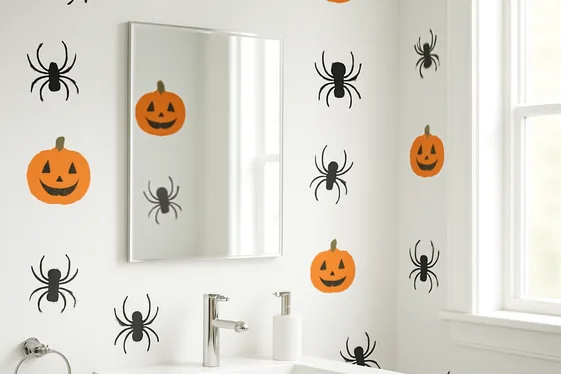 Halloween-Themed Wall Stickers and Decals illustration