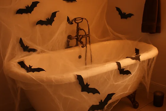 Cobweb Bathtub Accessories illustration