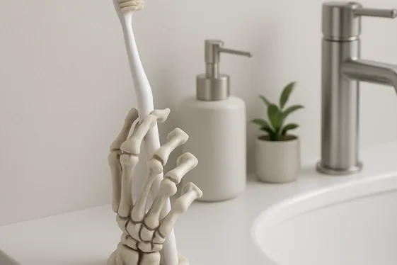 Skeleton Hand Toothbrush Holders illustration