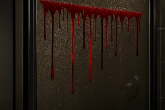 Blood Drip Shower Door Stickers illustration