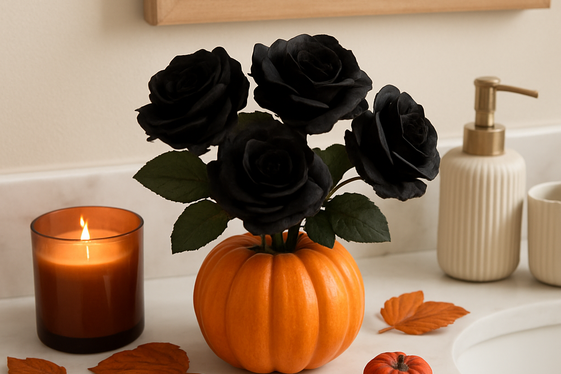 Mini Pumpkin Vase on the Vanity illustration